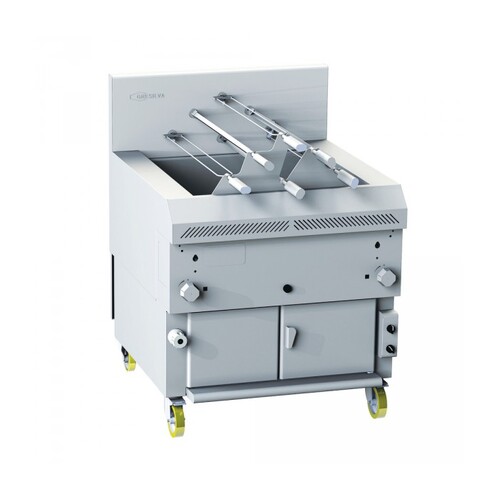 Gresilva GHPI R6/850 Horizontal 6 Position Compact Rotisserie Gas Grill On Base With Auto Fill Water Bath Feed - GRE.R6.A20