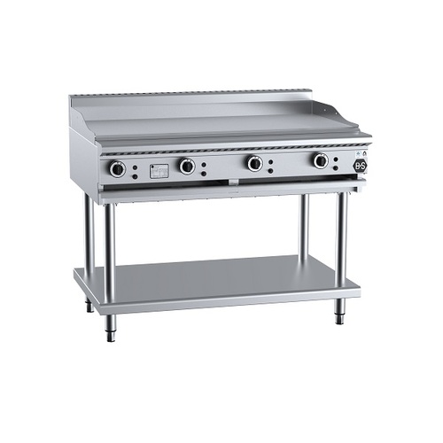 B+S Black GRP-12 Gas Grill Plate 1200mm on Leg Stand - GRP-12