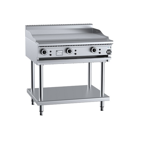 B+S Black GRP-9 Gas Grill Plate 900mm on Leg Stand - GRP-9