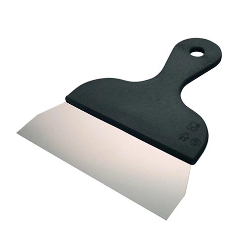 Stainless Steel Spatula with Black Polypropylene Handle - 170mm - GT033