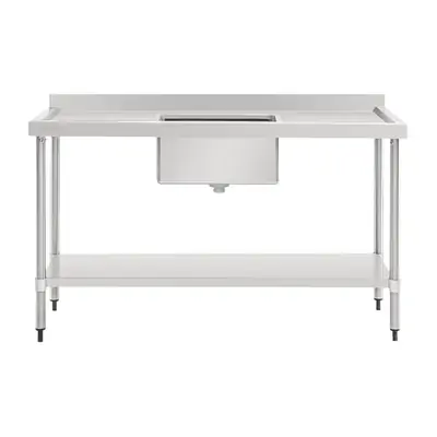 Vogue Single Bowl Sink Double Drainer (90mm Drain) 1500mm - HC906