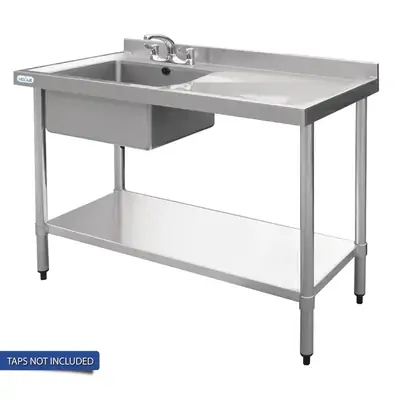 Vogue Single Bowl Sink R/H Drainer (90mm Drain) 1000x700mm - HC912
