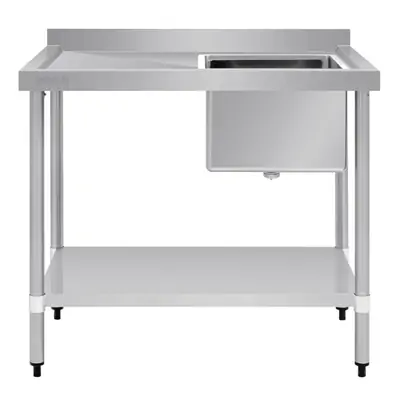 Vogue Single Bowl Sink L/H Drainer (90mm Drain) 1000x700mm - HC913