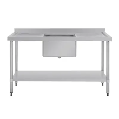 Vogue Single Bowl Sink Double Drainer (90mm Drain) 1500x700mm - HC918