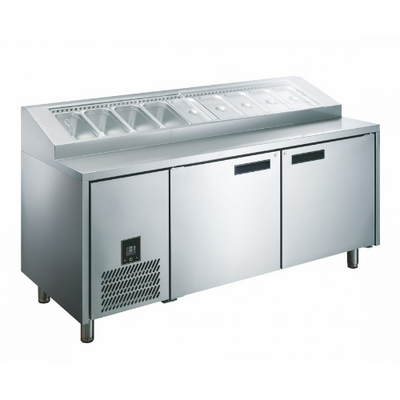 Glacian HPB1815 - 2 Door Pizza Prep Fridge - HPB1815