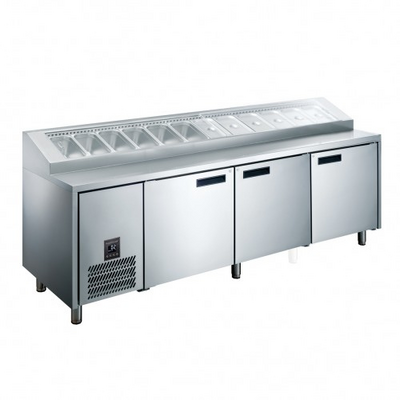 Glacian HPB2476 - 3 Door Pizza Prep Fridge - HPB2476