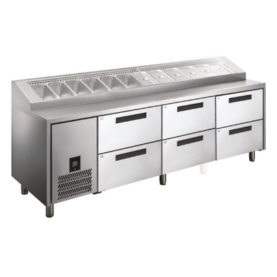Glacian HPB2476DDD - Pizza Prep With Doors - HPB2476DDD