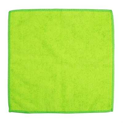 Jantex Microfibre Cloths Green 400X400mm (Pack of 5) - HX270