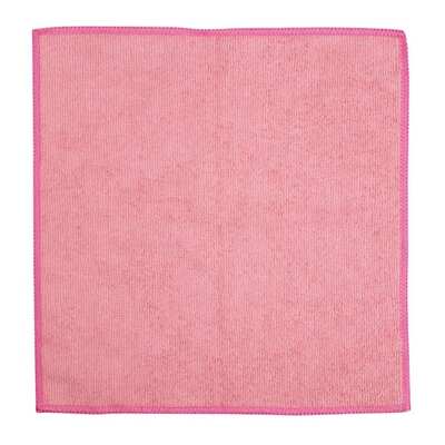 Jantex Microfibre Cloths Pink 400X400mm (Pack of 5) - HX271