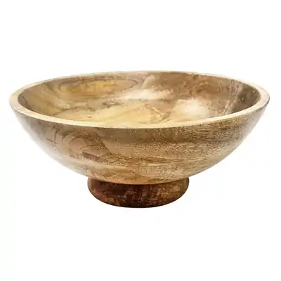 Olympia Footed Bowl Mango Wood - 280mm - HY758