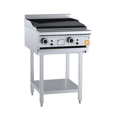 B+S K+ KCBR-6 Gas Char Broiler 600mm on Leg Stand - KCBR-6