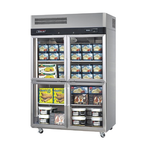 Turbo Air KF45-4G-N - 4 x Half  Glass Door Top Mount Upright Freezer 1210L - KF45-4G-N
