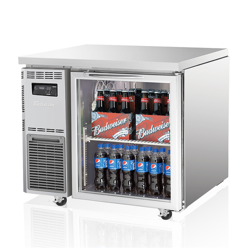 Turbo Air KGR9-1-N - Undercounter 1 Door Glass Fridge - 900mm wide - KGR9-1-N