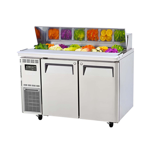 Turbo Air KHR12-2-N - 2 Door Salad Prep Table Refrigerator 1200mm - KHR12-2-N