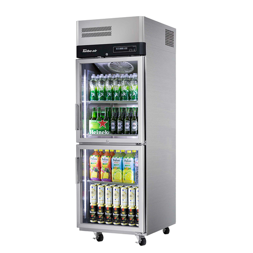 Turbo Air KR25-2G-N - 2 x Half Glass Door Top Mount Display Fridge 572L - KR25-2G-N