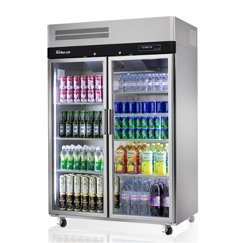 Turbo Air KR45-2G-N - 2  Glass Door Top Mount Display Fridge 1215L  - KR45-2G-N