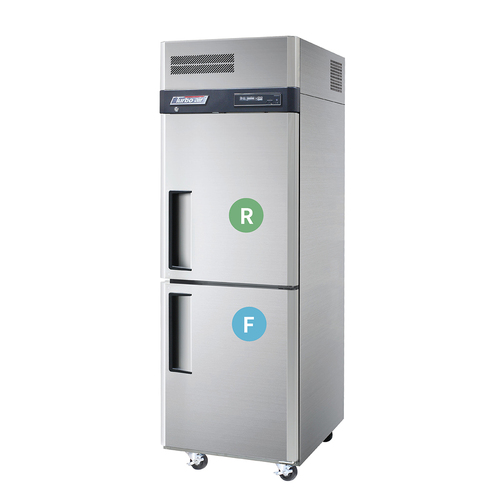 Turbo Air KRF25-2-N - 2 Half Door Top Mount Dual Temp Fridge / Freezer - KRF25-2-N