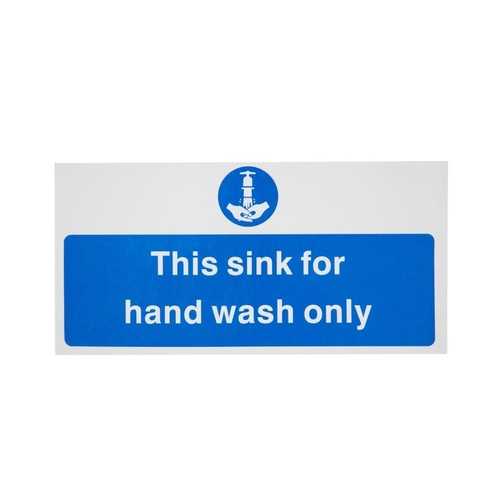Vogue Hand Wash Only Sign 230x90mm - L952