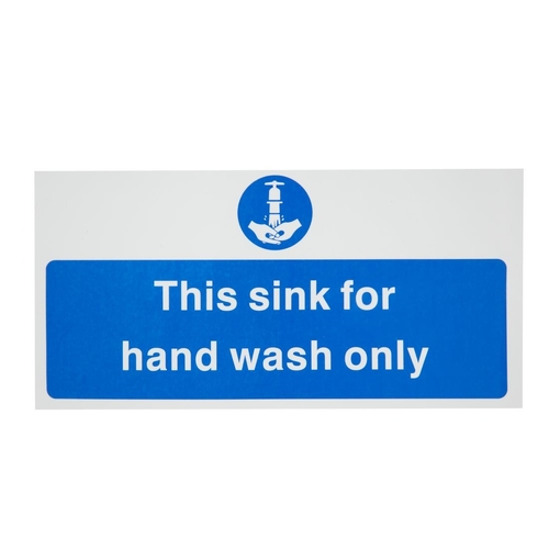 Vogue Hand Wash Only Sign 230x90mm - L952