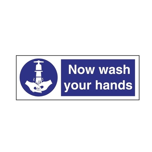 Vogue Now Wash Your Hands Sign 230x90mm  - L957