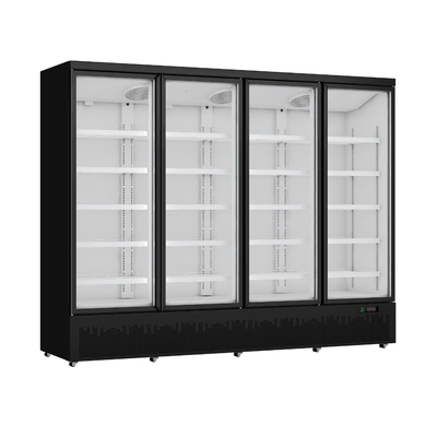 Thermaster LG-2200BGBM - Four Door Supermarket Fridge Black - 2248L - LG-2200BGBM