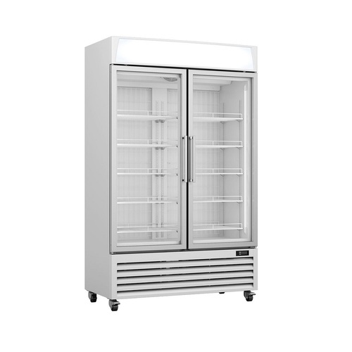 FED LG-800PF - Double Door Upright Glass Freezer - 800 Litres - LG-800PF