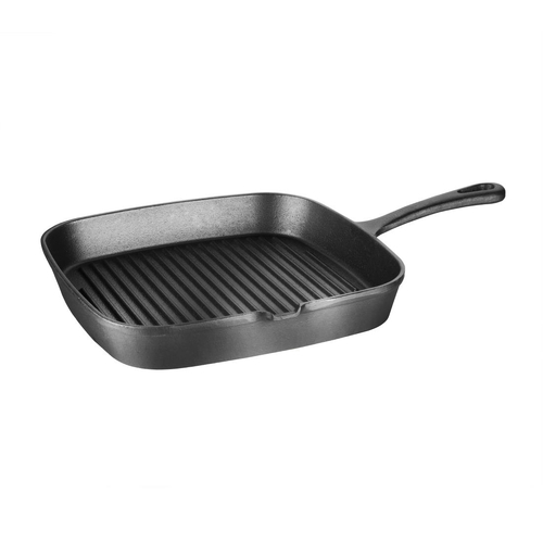 Vogue Ribbed Skillet Square - 240mm 9 1/2" - M653