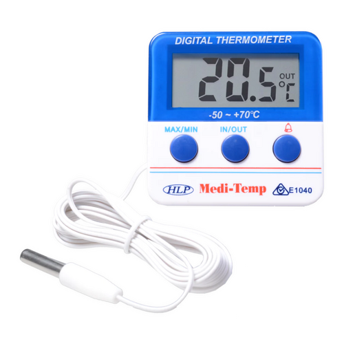 Medical Temperature Meter with Inside / Outside Min / Max Alarm -50C to 70C - MEDITEMP