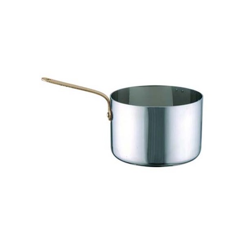 Chef Inox Miniatures - Saucepan 50x30mm 18/10 With Brass Handle (Box of 6) - MINI-07900