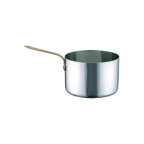 Chef Inox Miniatures - Saucepan 70x45mm 18/10  With Brass Handle (Box of 4) - MINI-07902