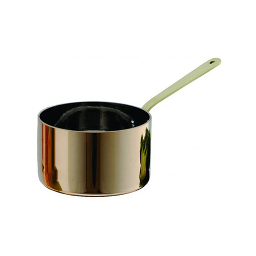 Chef Inox Miniatures - Saucepan 120 x 75mm Copper With Brass Handle (Box of 2) - MINI-07950