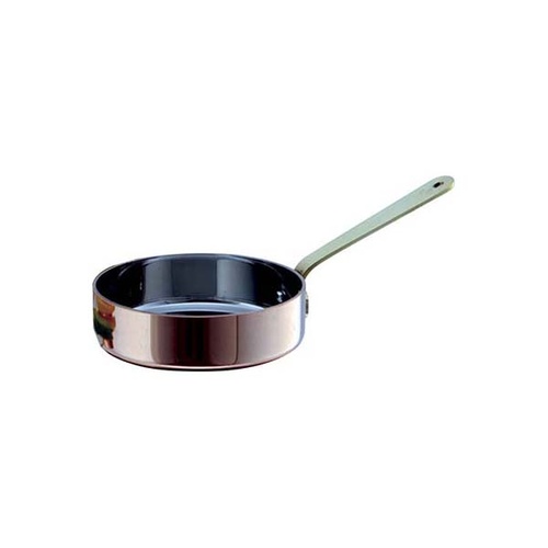Chef Inox Miniatures - Frypan 120x35mm Copper With Brass Handle (Box of 4) - MINI-07957