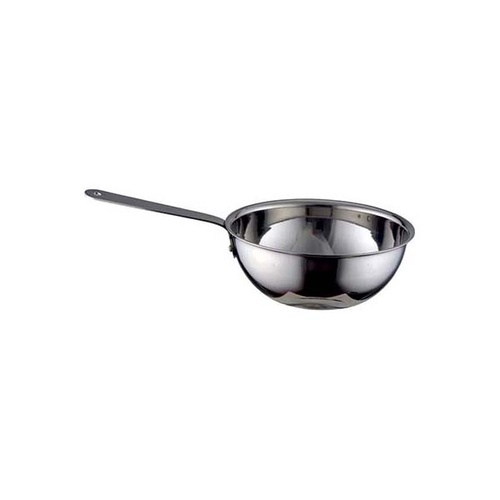 Chef Inox Miniatures -  Wok 110x50mm 18/10 With Stainless Steel Handle - MINI-07990