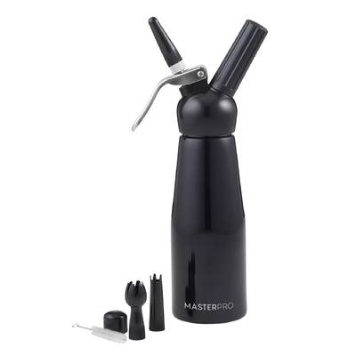 MasterPro Black Aluminium Cream Whipper 500ml - MPWHIPPER