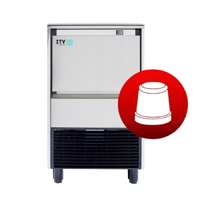 ITV Gala NG80 A DP - Self Contained Ice Maker 75kg per day / 35kg Storage with Drain Pump - NG80ADP