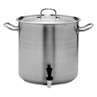 Pujadas Stockpot With Tap 450x450mm / 72.0Lt 18/10 Stainless Steel  - P248-045