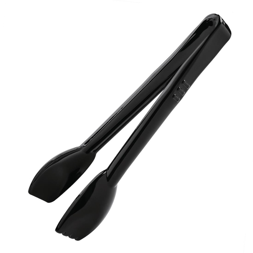 Vogue Kristallon Food Tongs 230mm - Black - P786