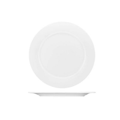 AFC Pacific Bone China Wide Rim Plate 200mm (Box of 48) - PA3200