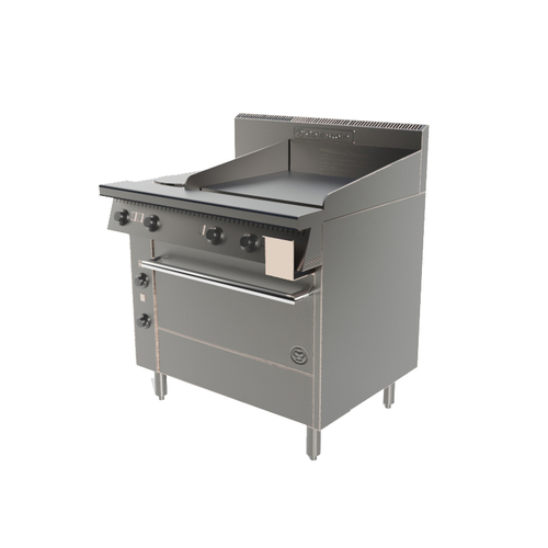 Goldstein PE2S24G28 - 2 x Solid Plates Electric Cooktop with Griddle and Oven - PE2S24G28