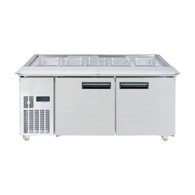 Thermaster PG180FA-XB - Two Door Cold Bench Salad Station 5x 1/1 GN Pans - PG180FA-XB