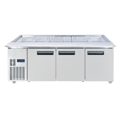 Thermaster PG210FA-XB - Two Door Cold Bench Salad Station 6 x1/1 GN Pans - PG210FA-XB