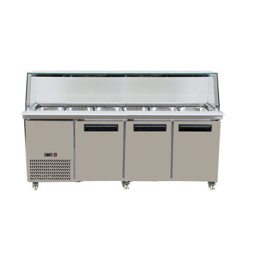 Thermaster PG210FA-YG - Premium Stainless Steel Cold Salad and Noodle Bar - 2140mm - PG210FA-YG