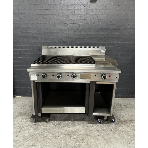Pre-Owned B+S VHBT-GRP3-CGR9 - Gas 900mm Chargrill & 300mm Griddle on Stand - PO-1397