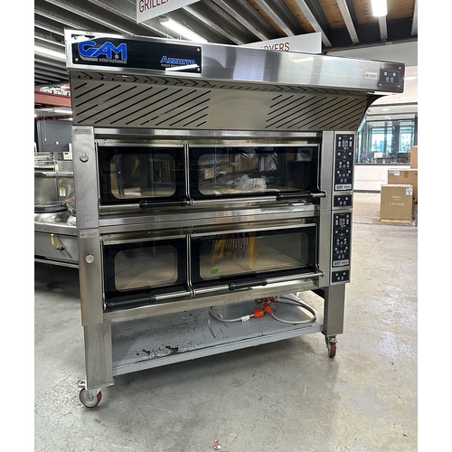 Pre-Owned Gam Azzuro Bakery 3 - Electric Double Deck Oven with Exhuast on Stand - PO-1404