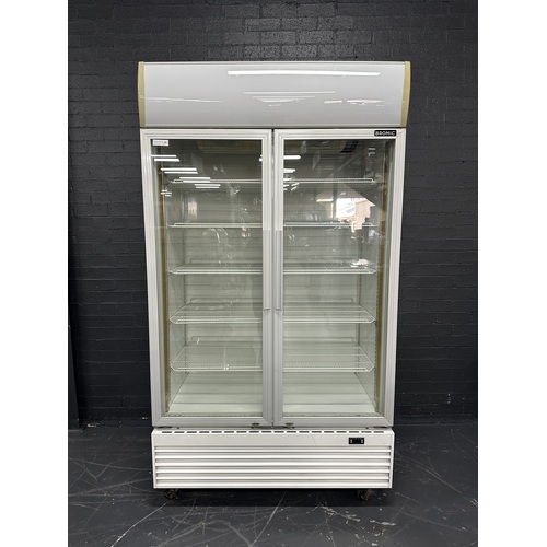 Pre-Owned Bromic GM-1000L - 2 Door Glass Upright Display Fridge - PO-1506