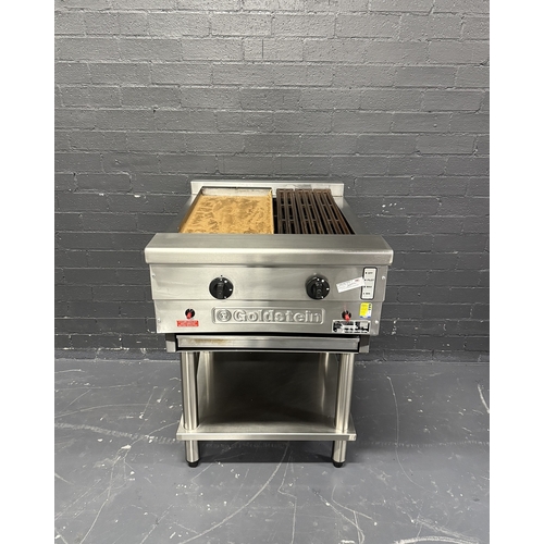 Pre-Owned Goldstein RBA24L - Radiant Gas Char Broiler/Griddle on Stand - PO-1814