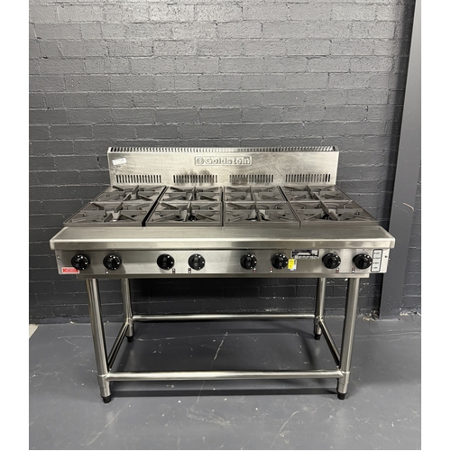 Pre-Owned Goldstein PFB-48 - 8 Burner Gas Cooktop on Leg Stand - PO-1838