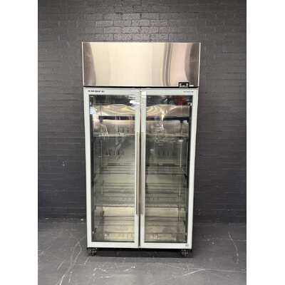 Pre-Owned Skope SKT1000-AC - 2 Door Glass Stainless Steel Upright Fridge  - PO-1935