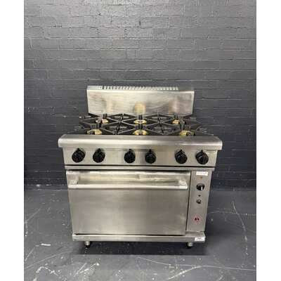 Pre-Owned Waldorf RN8610GCF - 6 Burner Gas Cooktop with Fan Forced Oven - PO-1947