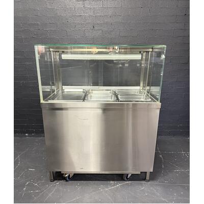Pre-Owned Custom Made 2x3 Hot Food Display on Cabinet Base - PO-1960